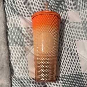 Starbucks Orange Gradient Textured Tumbler